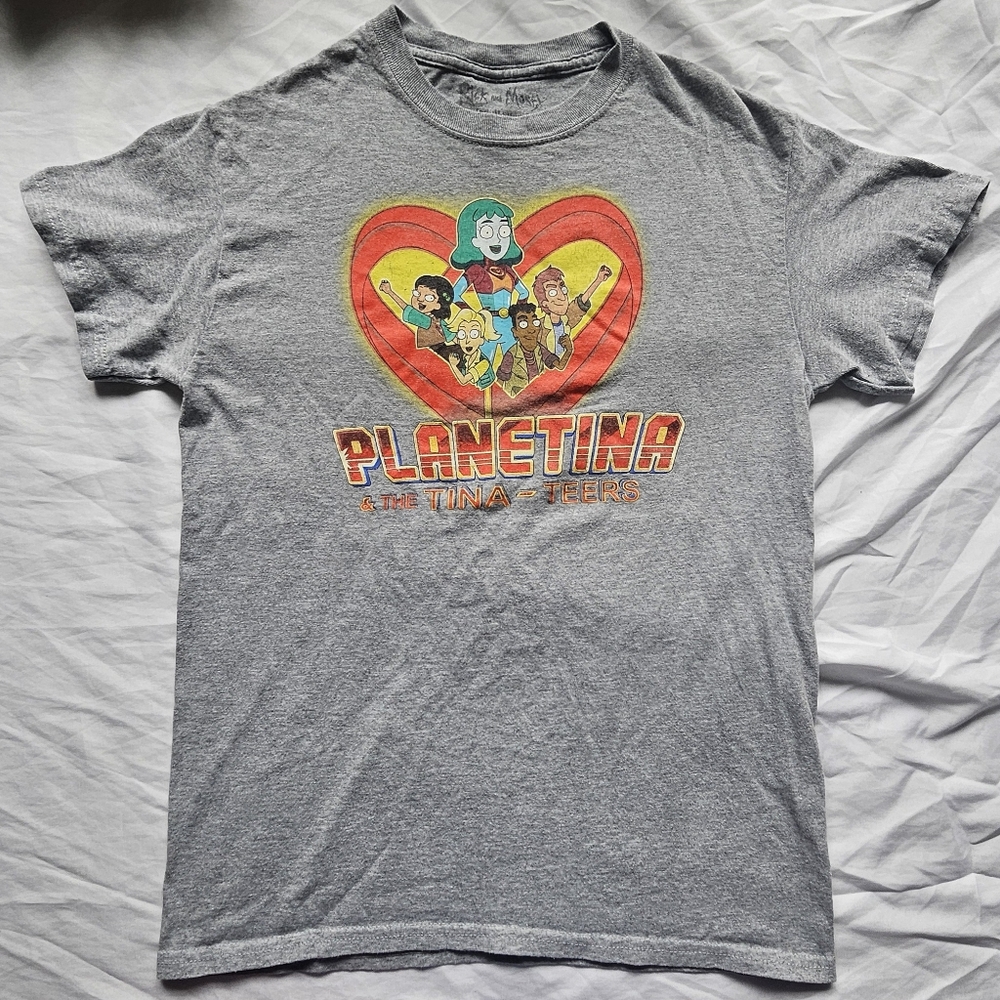 Gray Planetina Graphic T-Shirt